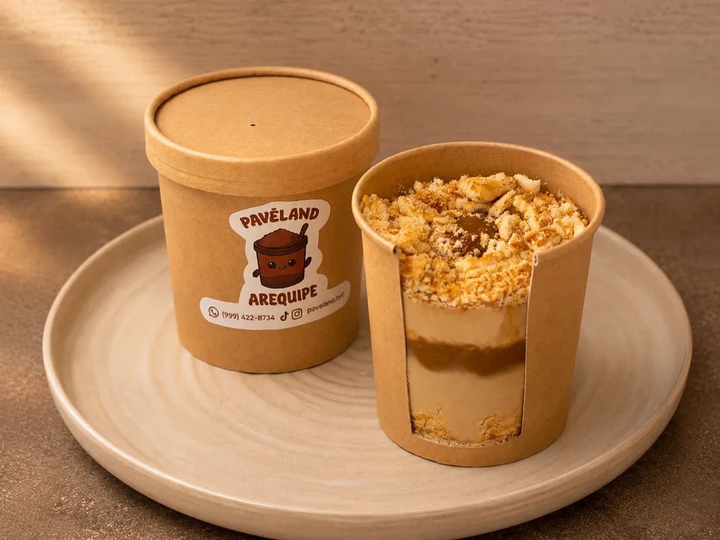 Pavé Arequipe with layers of cookies and cream
